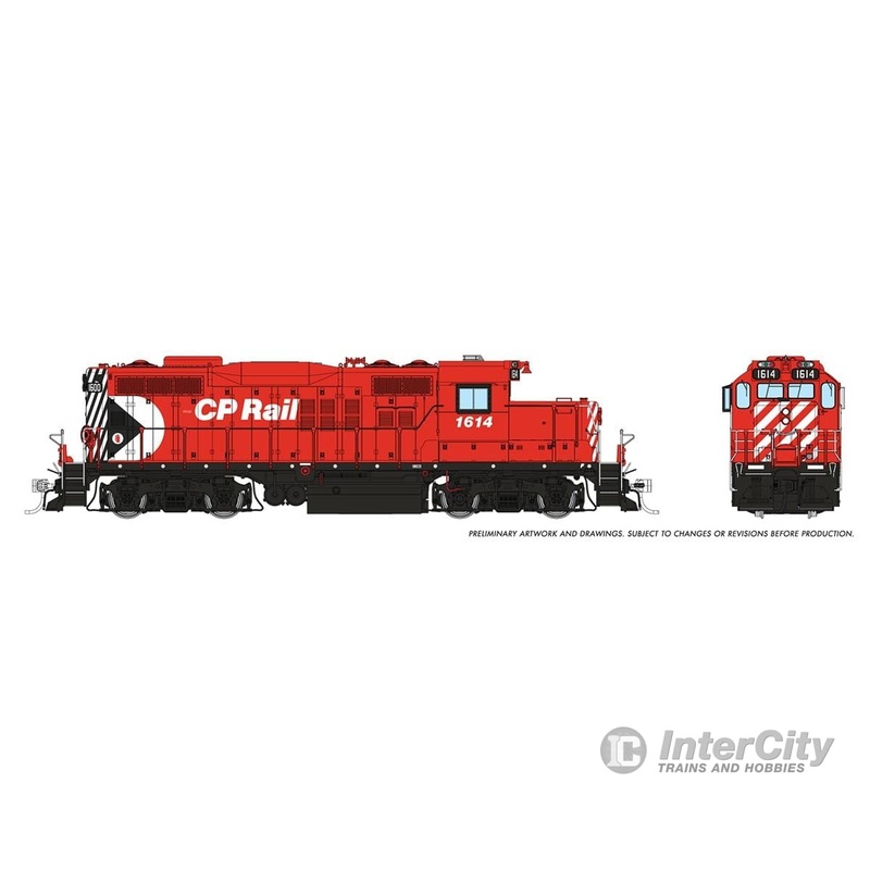 Rapido 054003 HO GP9u (DC/Silent): CP – Multimark: #1614
