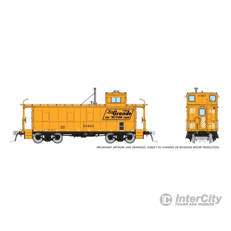 Rapido 225023 HO D&RGW End Cupola Steel Caboose w/ Late Mods: Action Road Scheme: #01420