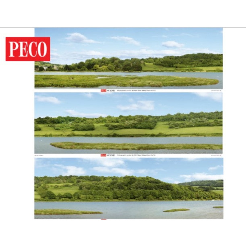 SK-P01 PECO  River Valley Photographic Backscene (3 sheets: total length 2.4 metres)