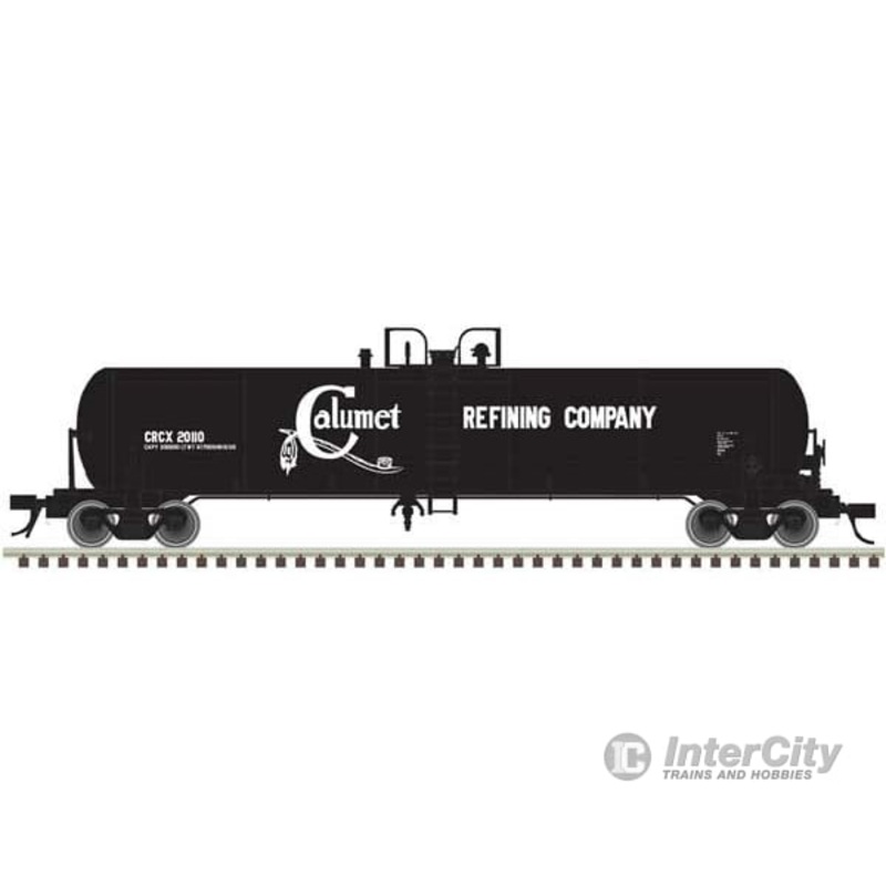 Atlas 50006295 GATX 20,700-Gallon Tank Car – Ready to Run – Master(R) — Calumet Refining Company CRCX #11832 (black, white)