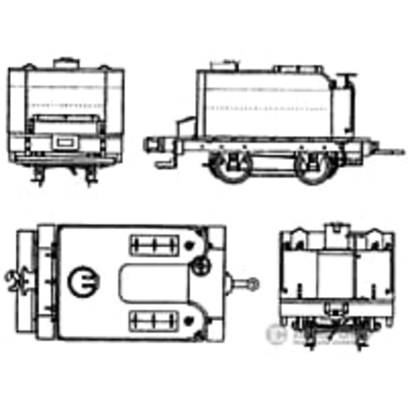 Grandt Line Products 93064 Locomotive Kit – On30 — Porter Auxilary Tender 4-Wheel 8000-Gallon
