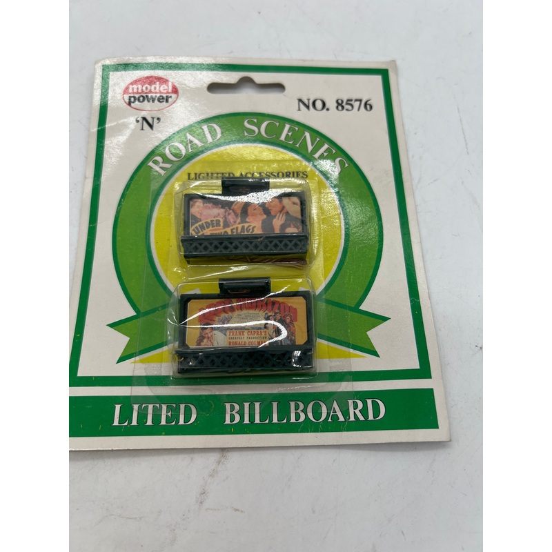 MODEL POWER 8576 LIT BILLBOARDS ROAD SCENE N SCALE NEW