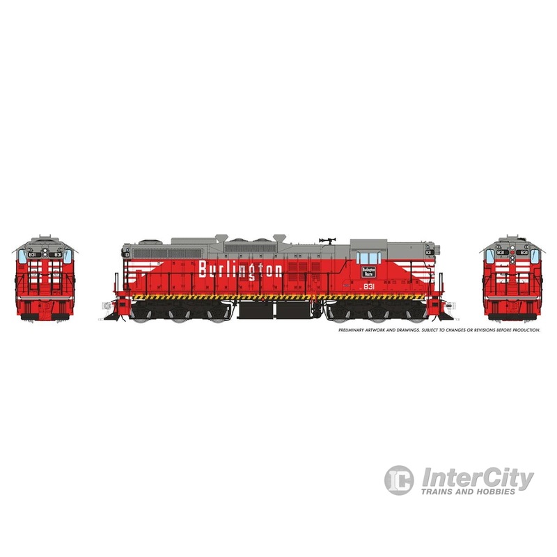 Rapido 050622 HO EMD SD9 (DC/DCC/Sound): Chicago, Burlington & Quincy: #831