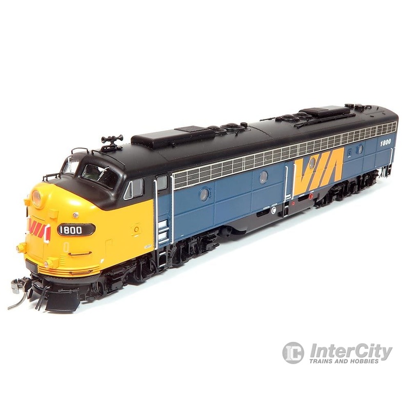 Rapido HO 28543 EMD E8A – Sound and DCC – VIA Rail Canada 1800 (blue, yellow, black, red Nose Logo)