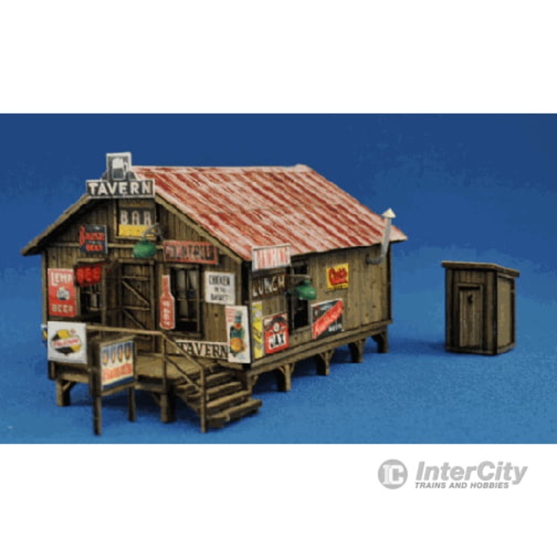 Blair Line 1003 Sam’s Roadhouse w/Outhouse — Kit – Main Building: 1-1/2 x 2-3/8″ 3.8 x 6cm