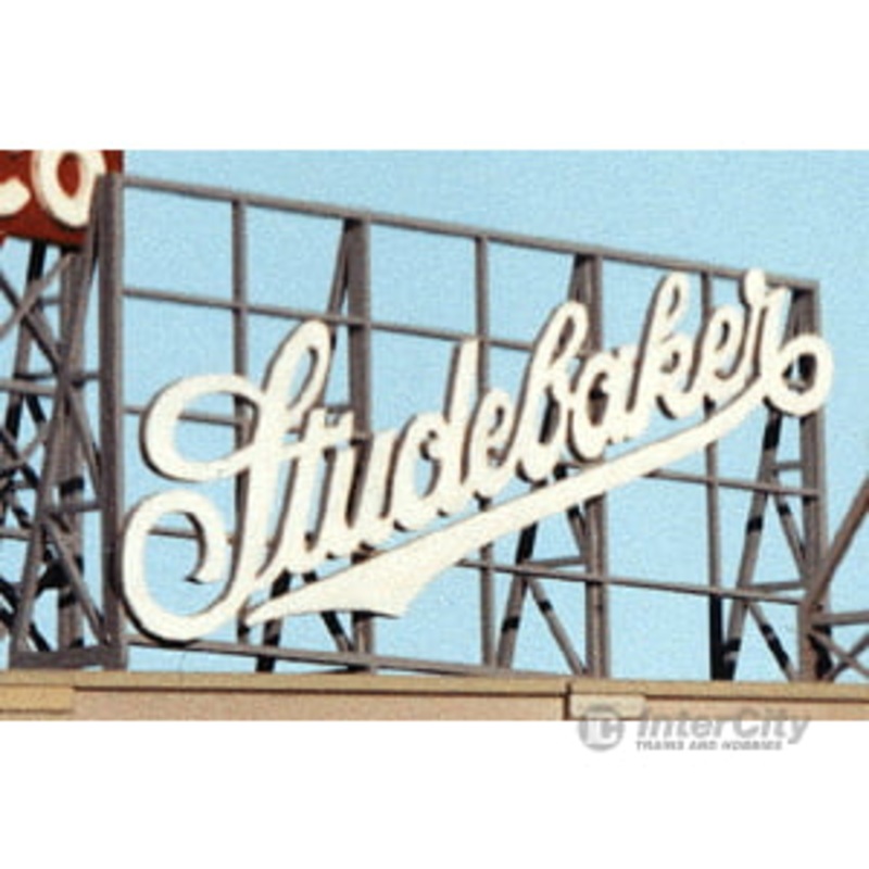 Blair Line 2513 Laser-Cut Wood Billboard Kits – Large for HO, S & O — Studebaker 4.2 ” Wide x 2.25″ Tall