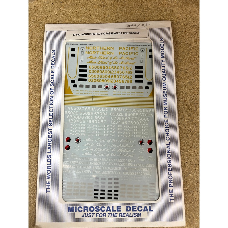 MicroScale Details 87-530 Northern Pacific Passenger Unit Diesels HO SCALE