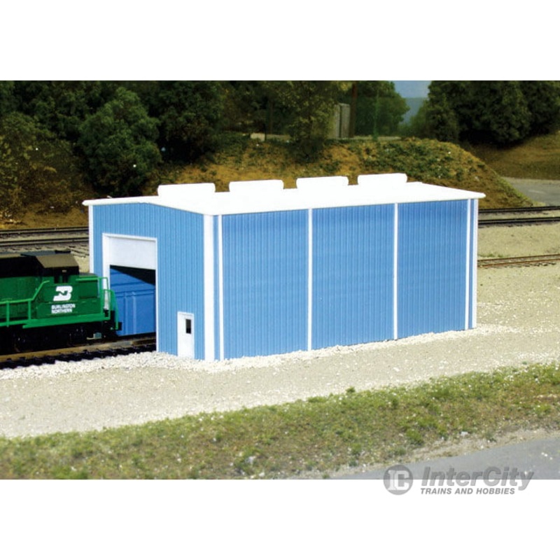Pikestuff 8002 Small Engine House — Scale 30 x 60′ 9.1 x 18.3m (blue)