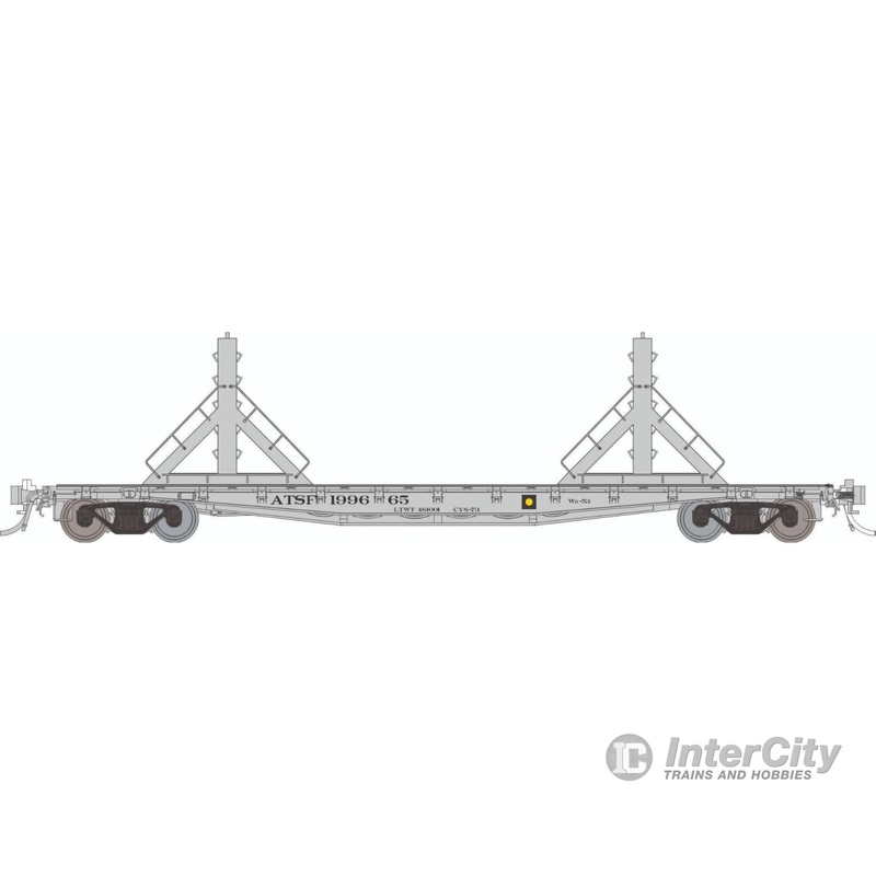 Rapido 138401A HO F30D 50′ Rail Flat Car : ATSF – MOW: Single Car
