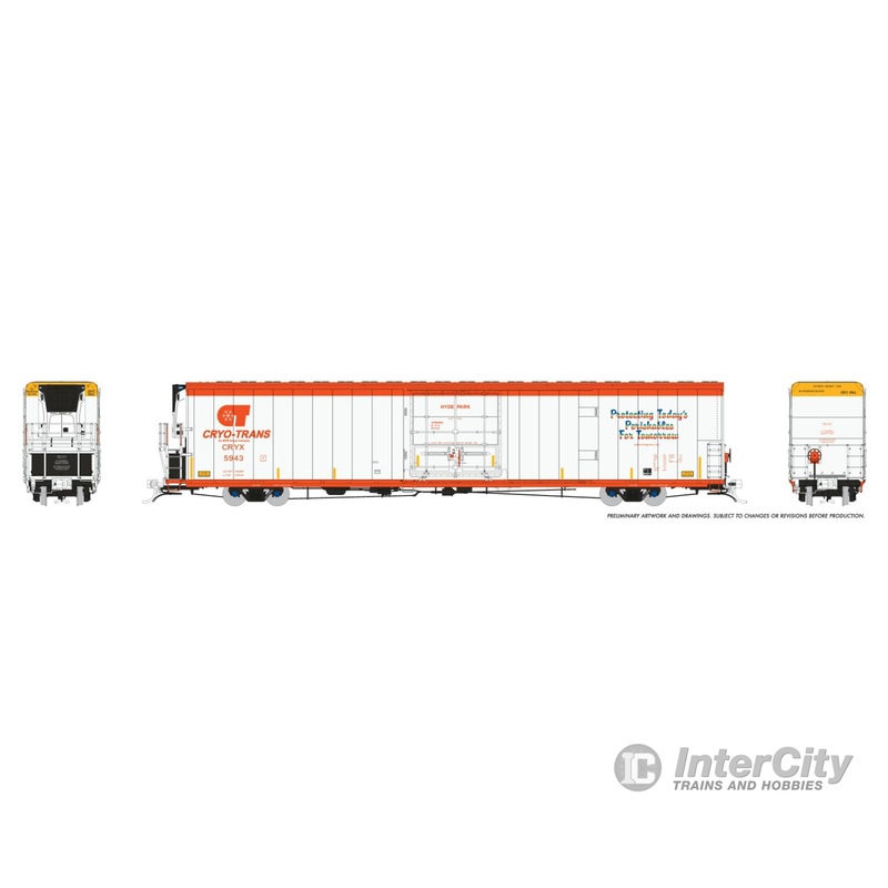 Rapido 167502-5 HO Greenbrier 7780cuft Reefer w/Sound: Cryo-Trans: #5934 Why Not
